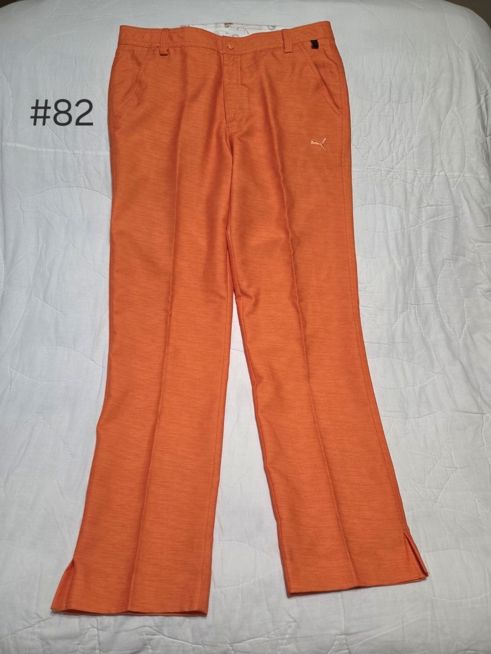 PUMA Men’s Heathered Performance Golf Pants – Vibrant Orange